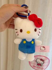 Sanrio 1pc Hello Kitty Plush Doll Keychain, Cute Bag/Car Charm, Gift For Girlfriend,For School Supplies,Back To School
