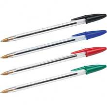 BIC Cristal Original Ballpoint , Comfortable Biro Pens, Medium Point (1.0mm), Assorted Colours, Pack Of 10 - 1 - Xem 8