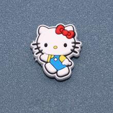 Sanrio 5pcs Cute KT Cat PVC Shoe Charms, Cartoon Hole Shoes Decorations, Travel & Beach Shoes Accessories Back To School