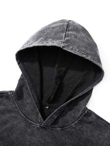 Shwiy Men's Street Fashion Dragon Print Pullover Pullover Sweatshirt, Japanese Cartoon Pattern Print Casual Sweatshirt, Suitable For Daily Wear, Anime Boyfriend Gift - Black - View 4