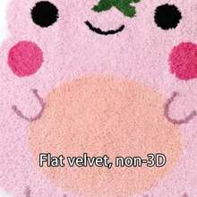 1pc Cute Cartoon Frog Pattern Non-Slip Mat, Super Soft Plush Foot Mat, Suitable For Bathroom, Bedroom, Kitchen, Living Room, Doorway, Home Decoration Carpet Bathroom Kitchen Decor - Multicolor - View 6