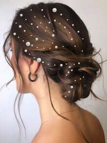 3 Peças/1 Peça de Diferentes Tamanhos de Adesivo de Pérola e Strass, Adesivo de Cristal Acrílico e Gema, Remendo Decorativo Autoadesivo para Penteados, Maquiagem de Olhos, Artesanato, Decoração de Pérolas, Remendo Decorativo Autoadesivo, Decoração de Feriados