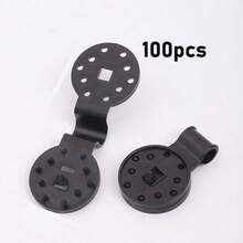 100pcs Sunshade Cloth Fixing Clip, Sunshade Cloth Buckle, Suitable For Fixing Mesh, Greenhouse, Terrace And Garden Plant Cover, PP Material, Sturdy, Gardening Clip - Black - View 9