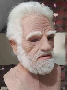 Masque en latex réaliste, masque blanc en latex pour adulte DIY de beau gars, masque complet pour la tête pour fêtes