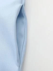 Ropa musulmana para hombres, túnica marroquí de manga corta bordada, chilaba islámica holgada para hombres, ropa árabe tradicional para hombres - Celeste - Ver 7