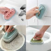 Bathtub Brush With Handle Kitchen Stain Removal Brush Wash Pot Dishwash Magic Sponge Wipe Cleaning Brush Multifunctional Cleaning Brush