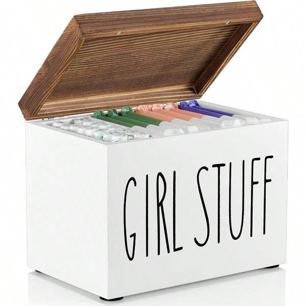 XHWWQTampon Holder For Bathroom Feminine Product Organizer Pad Organize Case With Hinged Lid  Tampon Storage Lady Stuff Box For Bathroom Accessories3i2o