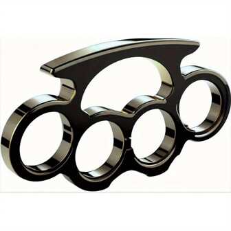 1 stuk 2D FLAT 'N Metallic Steel Knuckle Duster' vintage wanddecoratie, ijzer, voorgeboorde gaten voor eenvoudig ophangen, multifunctionele decoratieve plaquette en borden, Engelse tekst, woondecoratie