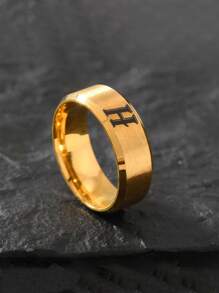 1 pieza Anillo de inoxidable con 26 letras de moda