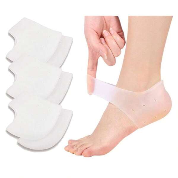 6pcs Gel Heel Protectors, Prevent Blisters Heel Sleeves, Silicone Heel Cups And Ankle Protectors, Relieve Heel Pain And Cracked Heels, For Men And Women