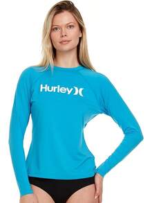 Rash Guard Women, Womens Rash Guard Long Sleeve Shirts, Rashguard Swim Shirt Women UPF 50+ SPF & - Turquoise - View 3