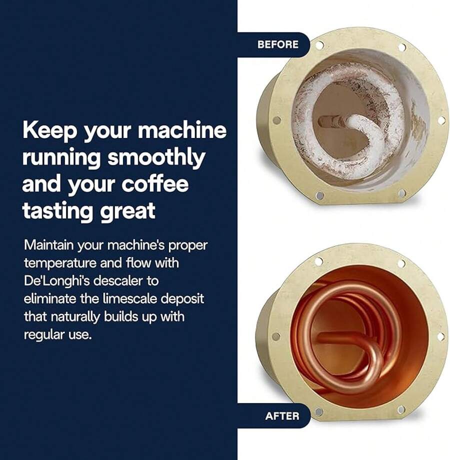 Líquido descalcificador universal, cafeteras superautomáticas, 500 ml, ecológico y eficiente, compatible cafeteras modelos ECAM \/ - 16,9 onzas líquidas (paquete de 1) - Ver 1