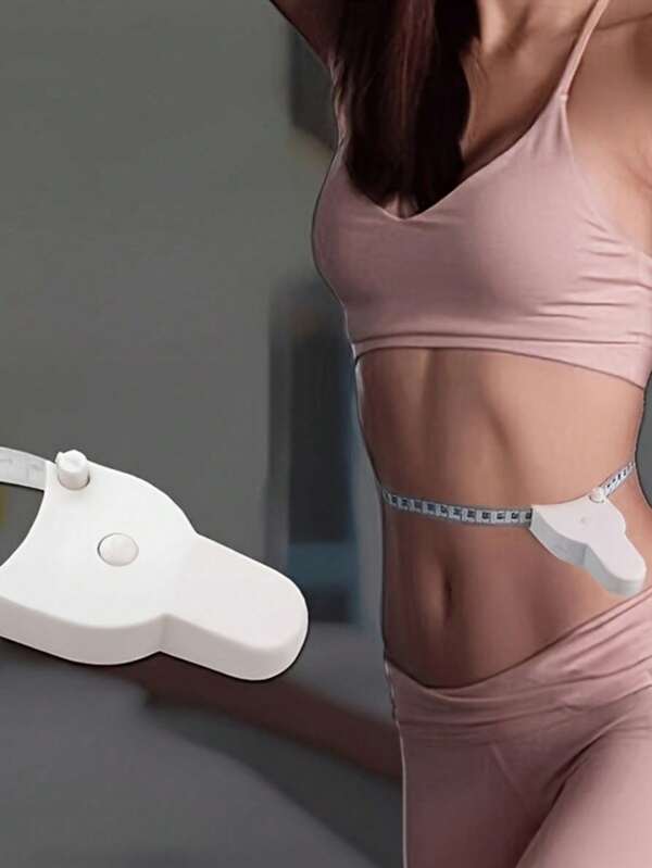 1pc Retractable Body Measuring Tape - Soft Plastic Fitness Measurement Belt For Waist, Chest, And Thighs, Easy-To-Read With Belt Clip, Ideal For Home And Gym Use, Waist Measuring Tape|Retractable Measuring Tape|Durable Plastic Constructio