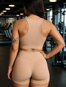 Women Sports Tees & Tanks - Beis - Ver 2