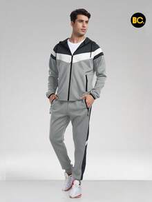 BIG CITY Pants Deportivo Tricot Para Hombre Conjunto Deportivo Moda Combinado - Gris - Ver 4