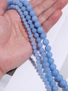 1 Strang leuchtende Steinperlen, leuchten im Dunkeln, blau/grün/gelbe fluoreszierende Kugel-Perlen, lose Abstandshalter-Perlen zum Selbermachen von Schmuck, Armbändern, Halsketten, 6 mm 8 mm