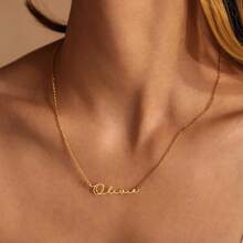 Collar con nombre delicado y elegante, collar con nombre personalizado en oro, collar con nombre pequeño, joyería personalizada con nombre, regalo de Navidad, collar para mamá