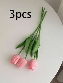 3/10 件人造郁金香花装饰，逼真的假郁金香花束，适用于家庭、办公室、婚礼、派对、花园装饰、客厅、卧室、餐桌、室内室外 - 粉色 - 查看 11