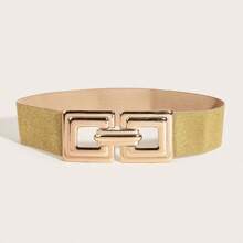 1 pieza Cinturón elástico vintage, Entrenador de cintura para mujeres con traje y abrigo, Accesorio de moda versátil