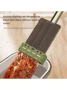 1pc 40cm Multi-Functional Slouchy People Flat Mop, New Hands-Free Home Wet & Dry Dual-Use Mop Cleaning Tool