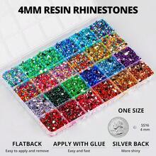 Local Delivery--30000Pcs Resin Jelly Rhinestones For Crafting Bedazzling, Multicolor 3mm Flatback Gems For Crafts Clothing Clothes Tumblers Shoes Nails, Flat Back Mixed Color Bulk Bedazzler Kit Jewels With B7000 Glue - Multicolored 4mm - View 9