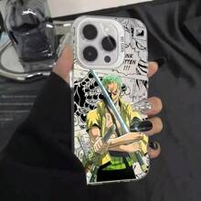 bandai Funda de teléfono con diseño de Luffy de One Piece para 16, 15, 14, 13, 12, 11, Pro Max, X, XR, XS Max, 8, 7 Plus, con acabado mate y dulce