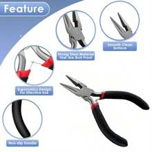 5 Packs Jewelry Pliers Set, Jewelry Making Tools With Needle ,Round ,Chain ,Bent Nose Pliers/Zipper Pliers, Jewelry Making Supplies Repair/ Cut Kits For Crafting