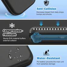 Carrying Case Compatible With Switch 2 (2025), Protective Hard Shell Travel Carry Case, Storage Pockets Compatible With Console & Accessories Games, Portable Bag Pouch With 10 Game Card Slots, Lightweight - Black - View 4