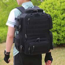 Fishing Backpack With Fishing Rod Holder, Women's Fishing Bag With Water Cup Bag, Fishing Gear Storage Bag, Fishing Gear Box Backpack, Fishing Gear Bag, Camouflage Tactical Backpack, Mountaineering Bag, Camping Bag, Men's Gifts, Women's Gifts - Multicolor - View 12