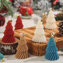 1pc Unique Handmade Christmas Tree Scented Candle - Origami Inspired Fragrance Candle, Home Decor And Holiday Gift, Christmas Candle, Ideal Christmas Gift, Scented Candle, Christmas Gift Idea, Christmas Gift, Gift For Her - Multicolor - View 7