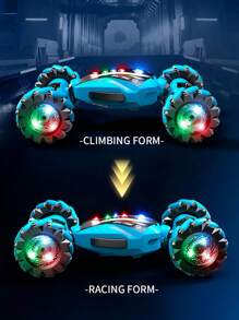 1pc Gesture Sensor Remote Control Stunt Car, Transforming Car Twisting Car, Remote Control 4WD Drift Car, Boxing Glove Remote Control, Gesture Remote Control Car, With Lights And Music And Spray Function, Double-Sided Drift Truck Off-Road 45° Sidewalk, Twisting And Transforming, Rotating Drift Omni-Directional Walking Drift Suitable For Boys And Girls Game Gifts, Holiday Gifts, Birthday Gifts