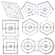 MIUSIE Acrylic Patchwork Ruler And Template Inches Quilting Tools And Accessories Patchwork Craft Tool For DIY Sewing Measure
