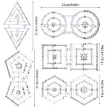 MIUSIE Acrylic Patchwork Ruler And Template Inches Quilting Tools And Accessories Patchwork Craft Tool For DIY Sewing Measure