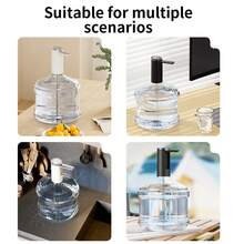 Water Bottle Pump Dispenser: Electric Water Dispenser Pump For Bottled Water Foldable Drinking Water Pump USB-Charing Water Bottle Dispenser Automatic Water Gallon Pump - White - View 6