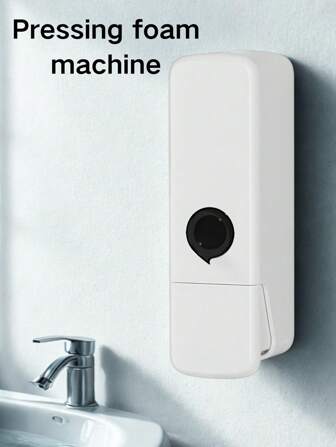 1 pièce Distributeur de savon manuel 300 ml, installation murale sans perçage, mono-grille, bouteille de savon liquide 300 ml vide avec pompe rechargeables pour shampoing, lotion, cuisine, salle de bain, rentrée scolaire