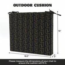 Black/Yellow 18.5"X16"X3" Waterproof Patio Chair Cushions With Ties, (4-Pack) - 多色 - 查看 3