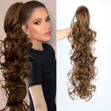 Curly Wavy Ponytail Hair Extensions Long Synthetic Claw Claw Clip On Ponytail Hair Extensions For Women