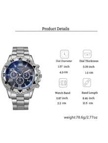 2 件奢华商务风格时尚男士手表套装，适合日常使用、节日、派对、生日和周年纪念礼物