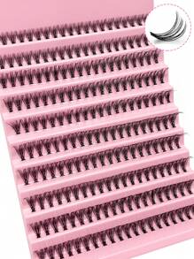 10 Row 200PCS,30D Cluster Individual Lashes,8-16mm Cluster Lashes,D Curling,Natural Look,Mixed Tray,DIY Eyelash Extension,Volume Lash Clusters,Eyelashes Cilias Makeup,Extra Thick&Fluffy&Natural Look,Reusable Individual Eyelash Extension