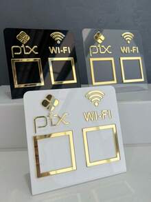 Pix Display Board Table Counter PIX And WI-FI - 黑色與淡紫色 - 查看 2