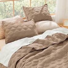 Size Quilt Bedding Set Teal - Full Lightweight Comforter Bedspreads & Coverlets Turquoise - Bedding Cover Bed Decor All Season - 3 Pieces (1 Quilt, 2 Pillowcases) - 14 - 灰褐色 - 查看 4