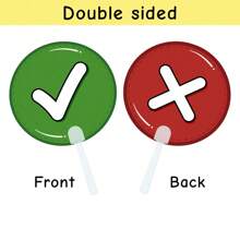 1pc Yes No Hand Held Paddle, Teaching Supplies For Classroom Interaction, Suitable For School Students And Teachers, Can Also Be Used As A Hand Fan