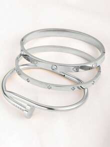 18 Karat vergoldetes Edelstahl Armband mit Vier-/Drei-Blatt Kleeblatt Muster, geeignet für Damen Partys, täglichen Gebrauch, europäischer und amerikanischer Stil, personalisiert, großzügig, luxuriöses kubisches Zirkonia Armband, Hochzeitsschmuckset, Geschenk für Mädchen, Frauen, Verwandte, Freunde, wunderschöne Hochzeit, Geburtstag, Valentinstag, Muttertag