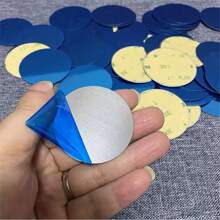 10 piezas de placas metálicas magnéticas negras y plateadas, discos metálicos redondos ultrafinos con adhesivo para fundas de teléfono creativas y soportes de teléfono para automóvil, no magnéticos