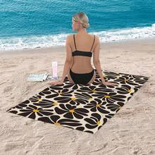 1pc Bohemian Floral Beach Towel, Super Soft Fiber Extra Large Beach Blanket, Highly Absorbent Bath Towel, Suitable For Travel, Swimming Pool, Snorkeling, Surfing, Yoga, Camping, Available In Adult And Children Sizes, Beach Accessory Beach Essentials - Multicolor - View 7