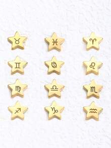 1pc Fashion Popular Constellation Detail Star Decor Faux Pearl Elastic Bracelet For Kids Birthday Gift For Daily Decoration