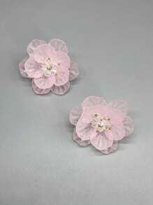 1 par de brincos de flor com molécula de dopamina colorida, presente para ela