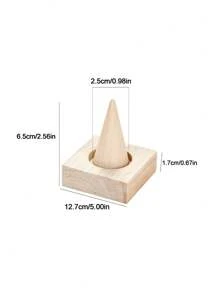 1 件橡胶木高档天鹅绒木制珠宝展示架,垂直项链架,耳环架收纳架女士收纳整理器旅行必需品返校宿舍收纳秋季装饰 - 彩色 - 查看 9