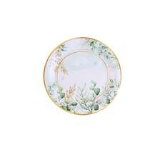10/20/50pcs,Gold Rim Watercolor Eucalyptus Disposable Tableware, Green Leaf Gold Foil Print 7inch & 9inch Paper Plates,9oz Cups And Napkins,Elegant Green Eucalyptus Floral Plates For Wedding Bridal Shower Garden BabyShower Party Supplies - Multicolor - View 13