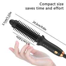 A Professional 3-In-1 Ionic Hair Styling Tool, Curling Iron And Straightening Iron, Hot Curling Iron Brush, 1in Size, Double Heat Setting (160°C/180°C), Ergonomic Handle, No Damage | Unisex Mini Curling Iron, Suitable For All Hair Types - UK Plug(220-240V) - View 8
